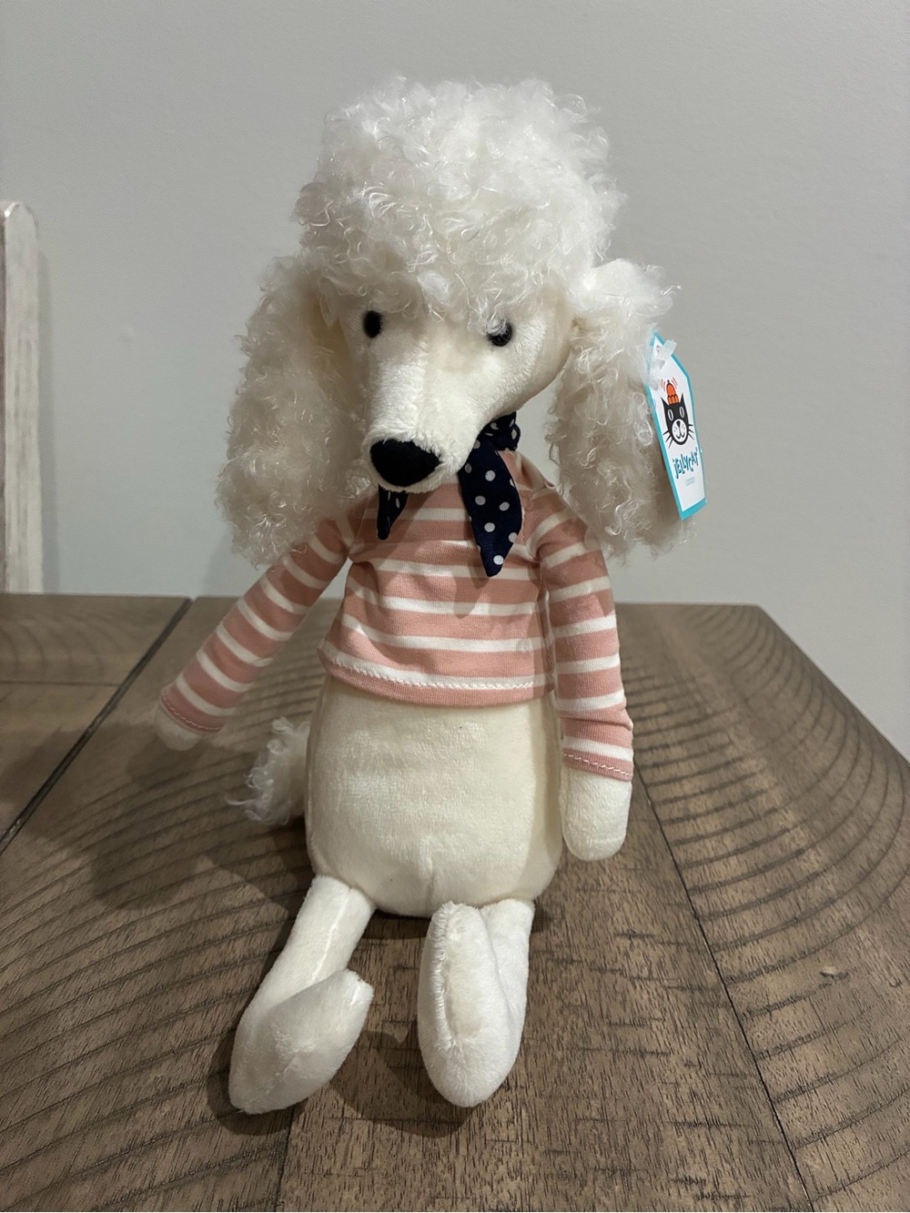JELLYCAT Beatnik Buddy Poodle Plush 12” BEB3P NEW NWT White Dog Toy Retired RARE